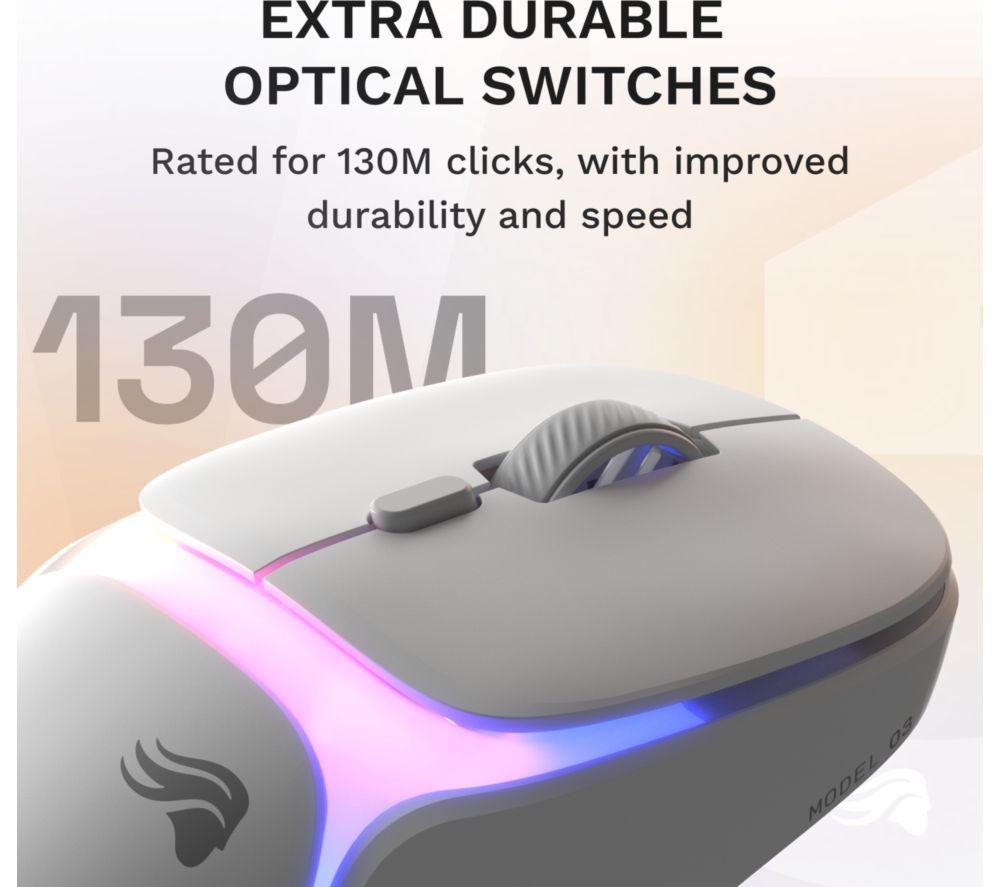 GLORIOUS Model O3 RGB Wireless Optical Gaming Mouse - White image number 5 of 15