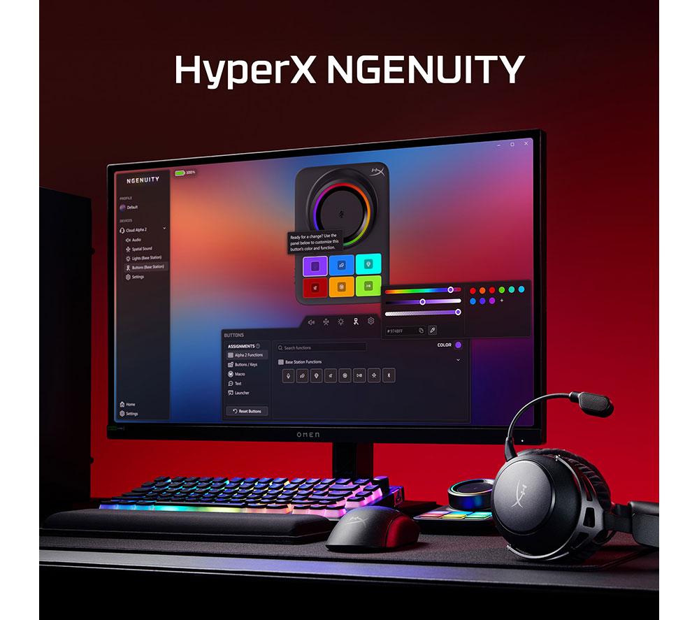 HYPERX Cloud Alpha 2 7.1 Wireless Gaming Headset - Black image number 11 of 16