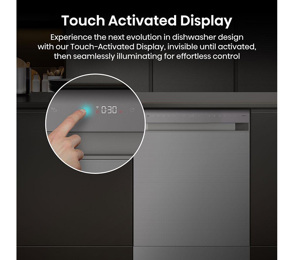HISENSE Auto Dose HS693A90XADUK Full-size WiFi-enabled Dishwasher - Stainless Steel image number 7 of 25