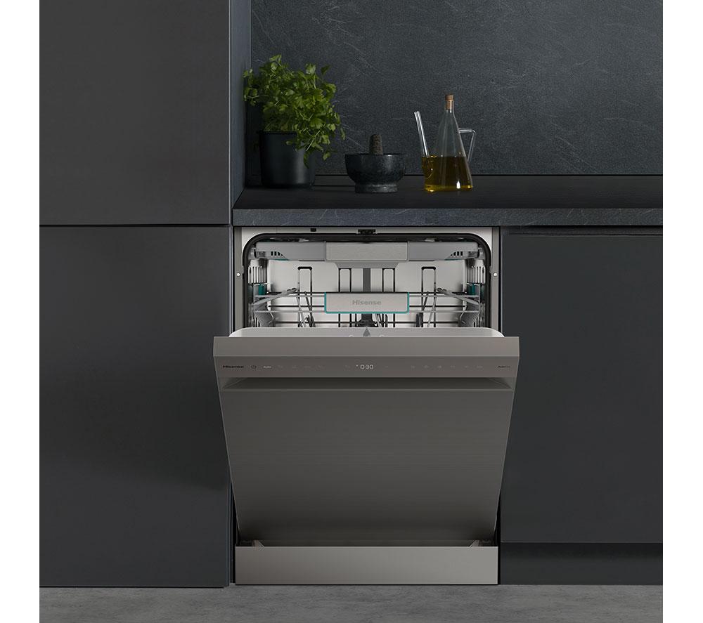 HISENSE Auto Dose HS693A90XADUK Full-size WiFi-enabled Dishwasher - Stainless Steel image number 14 of 25