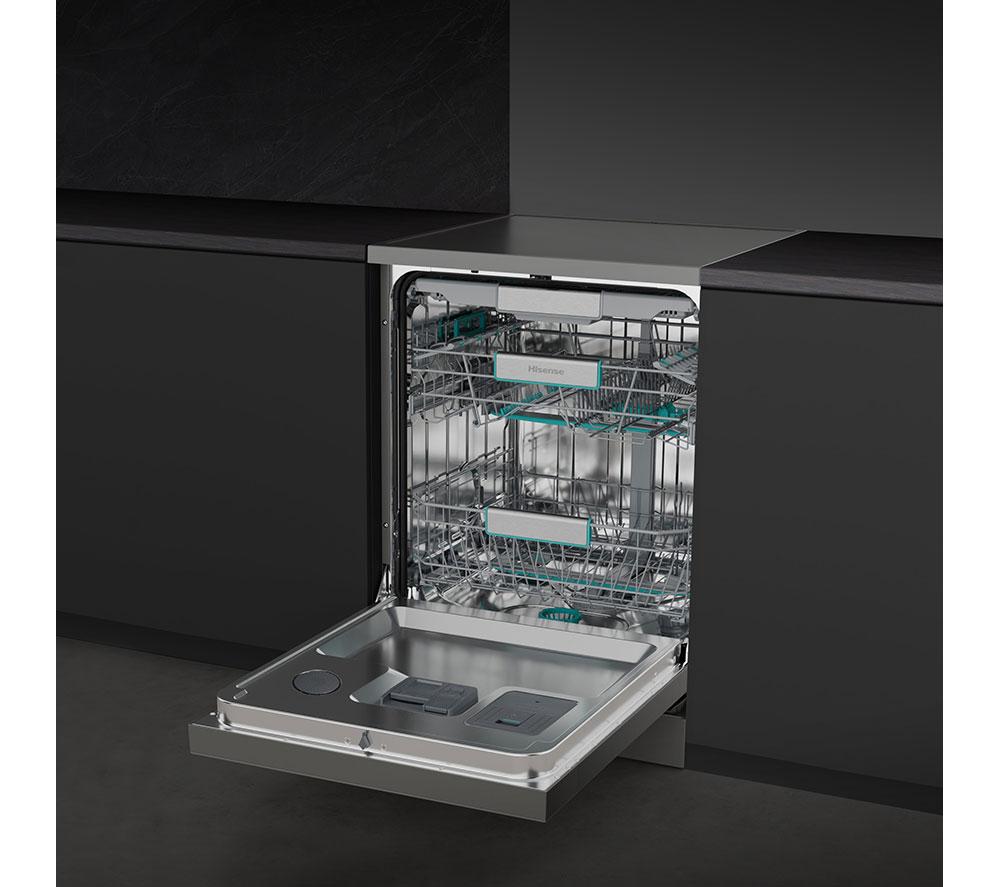 HISENSE Auto Dose HS693A90XADUK Full-size WiFi-enabled Dishwasher - Stainless Steel image number 15 of 25