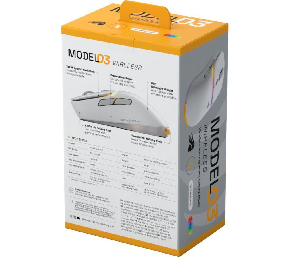 GLORIOUS Model D3 RGB Wireless Optical Gaming Mouse image number 5 of 5