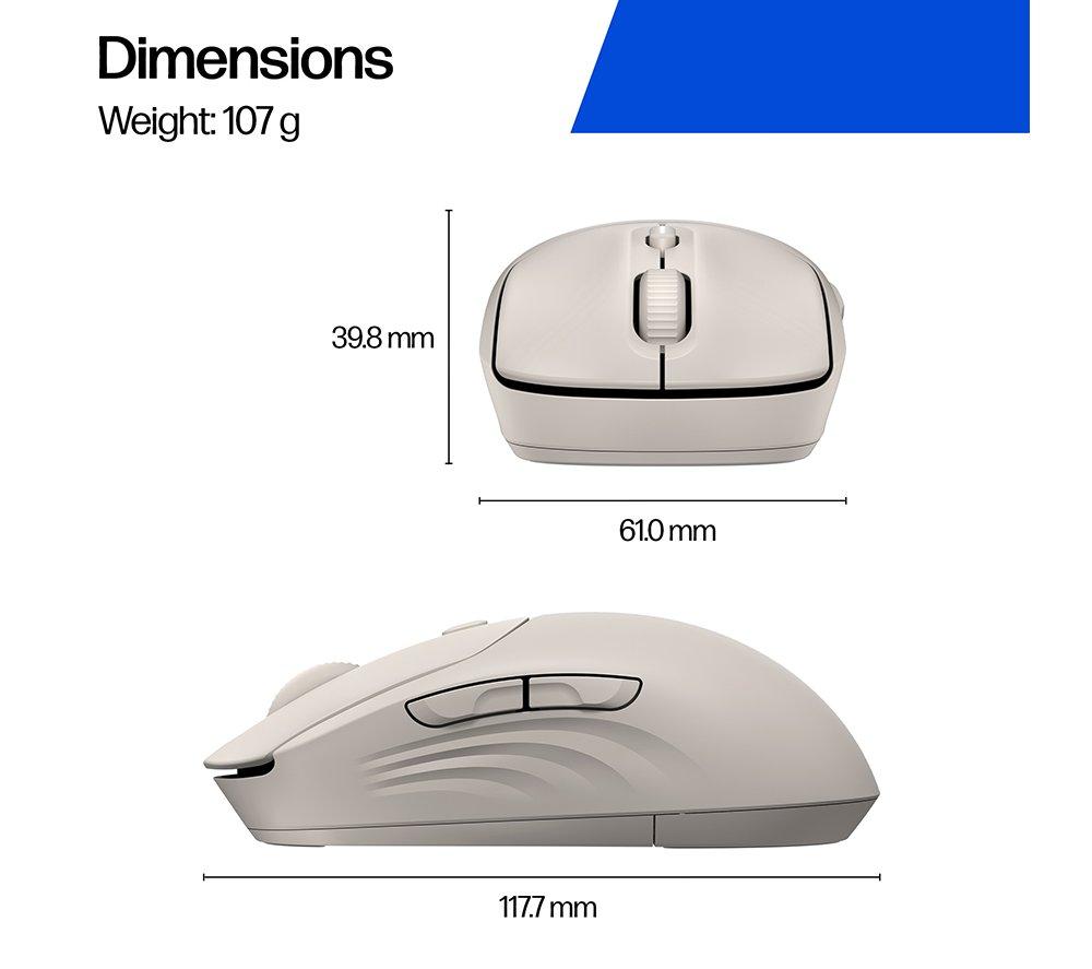 HP 400 Quiet Wireless Optical Mouse - Maple image number 3 of 12
