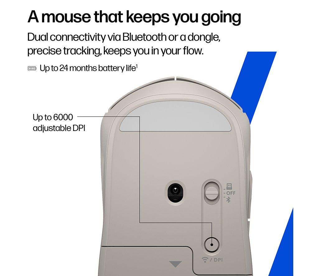 HP 400 Quiet Wireless Optical Mouse - Maple image number 4 of 12