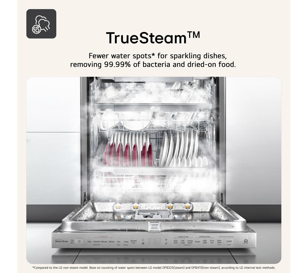 LG TrueSteam DF273FVS Full-Size WiFi-enabled Dishwasher - Silver image number 9 of 17