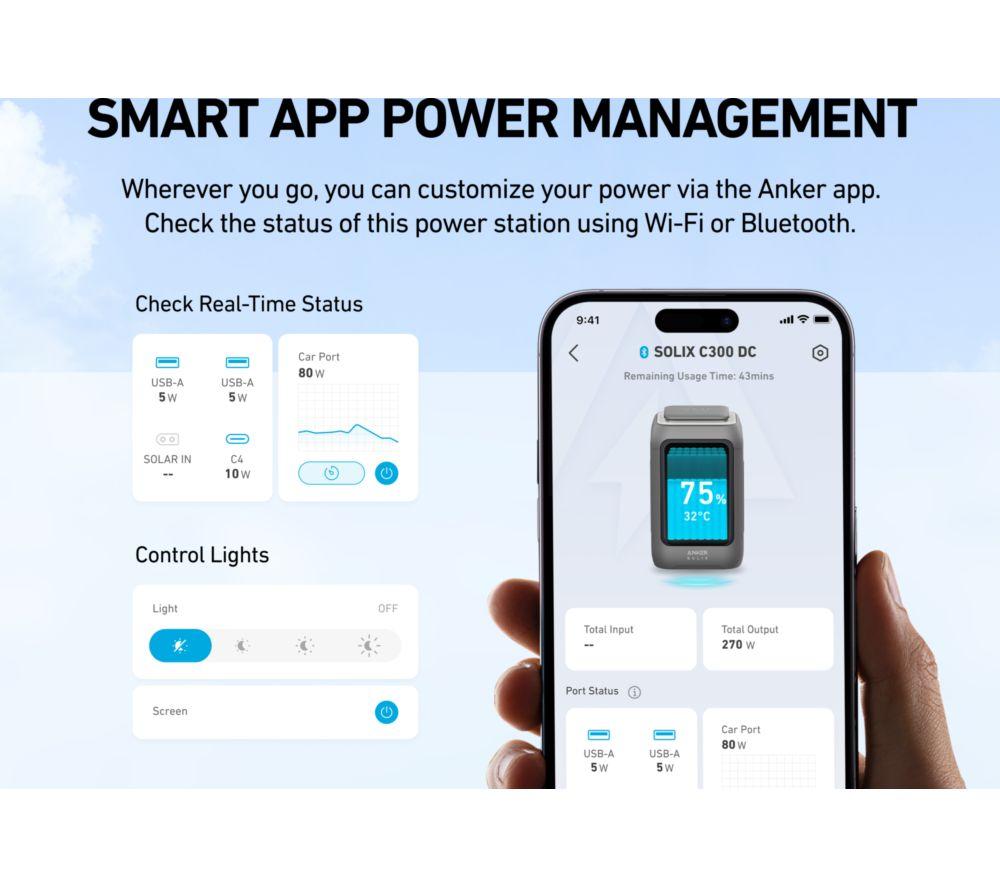 ANKER SOLIX C300X DC 288 Wh Smart Portable Power Station - 2.8 kg image number 6 of 6