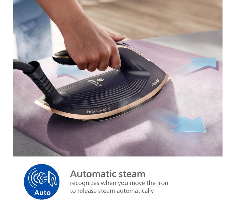 PHILIPS PerfectCare 8000 Series PSG8300/80 Steam Generator Iron - Black & Gold image number 3 of 8