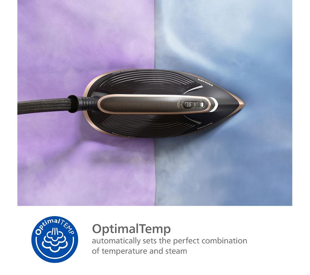PHILIPS PerfectCare 8000 Series PSG8300/80 Steam Generator Iron - Black & Gold image number 4 of 8