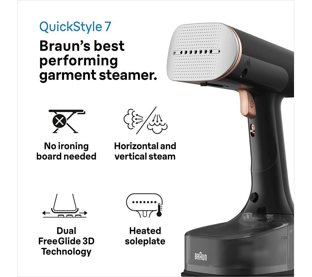 BRAUN Quickstyle 7 GS7077 Clothes Steamer - Black & Gold image number 6 of 7