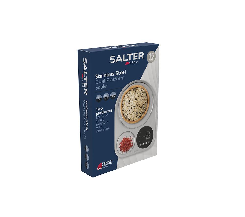 SALTER Stainless Steel Dual Platform Scale - Black image number 8 of 9