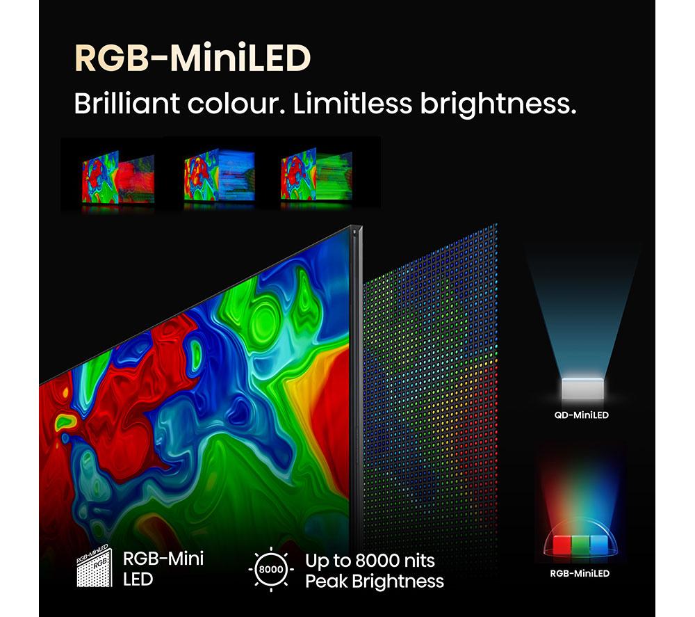 HISENSE UX 116" Tri-Chroma RGB Mini LED Smart AI TV with Freely - 116UXQTUK image number 4 of 12