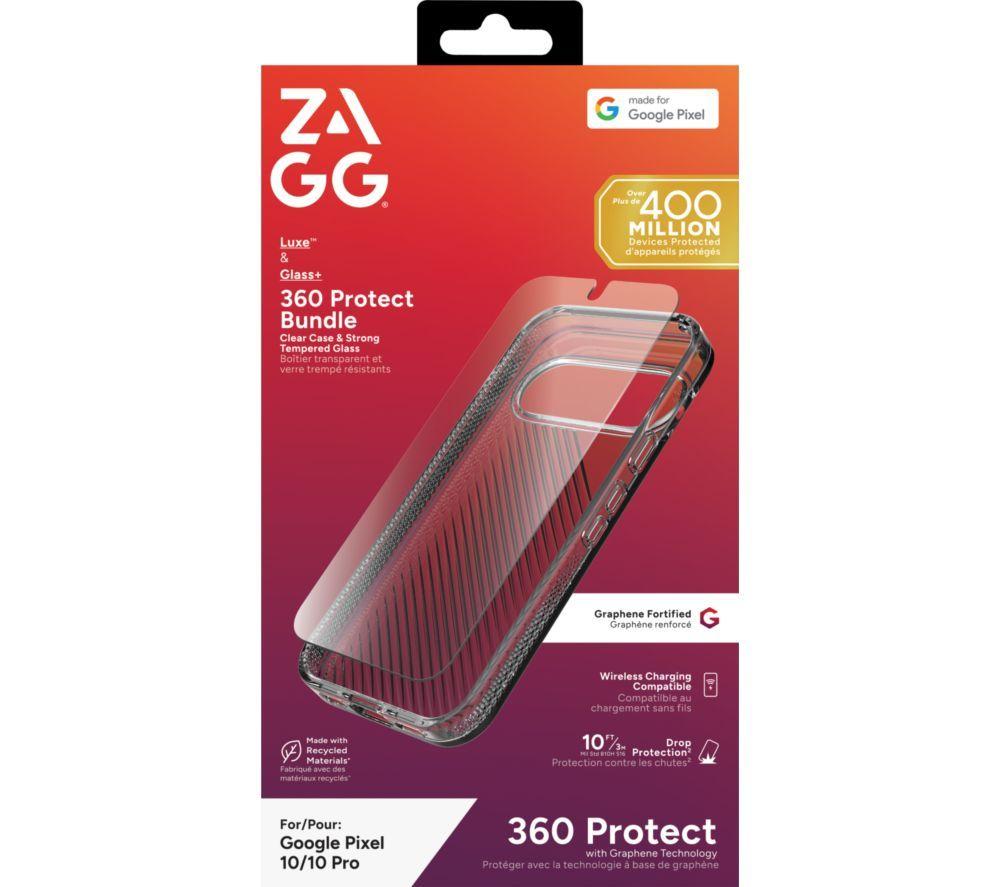 ZAGG Luxe Pixel 10 / 10 Pro Case & Screen Protector Bundle - Clear image number 2 of 4