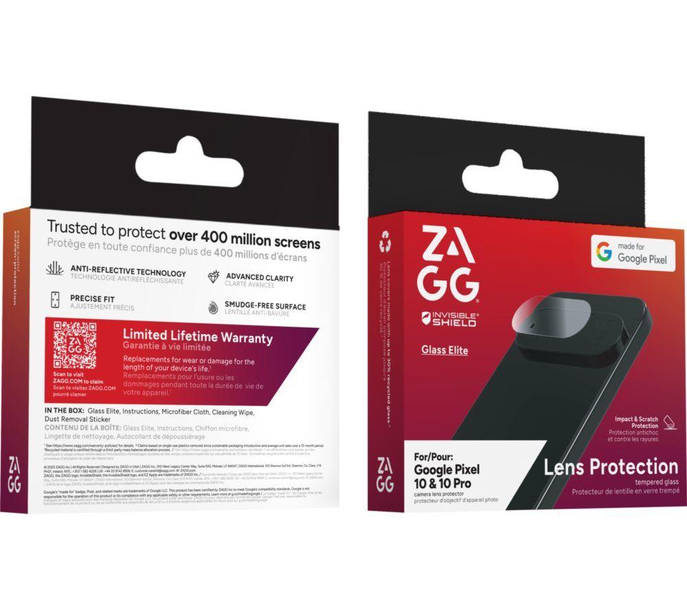 ZAGG InvisibleShield Google Pixel 10 & 10 Pro Clear View Camera Protector - Clear image number 2 of 2