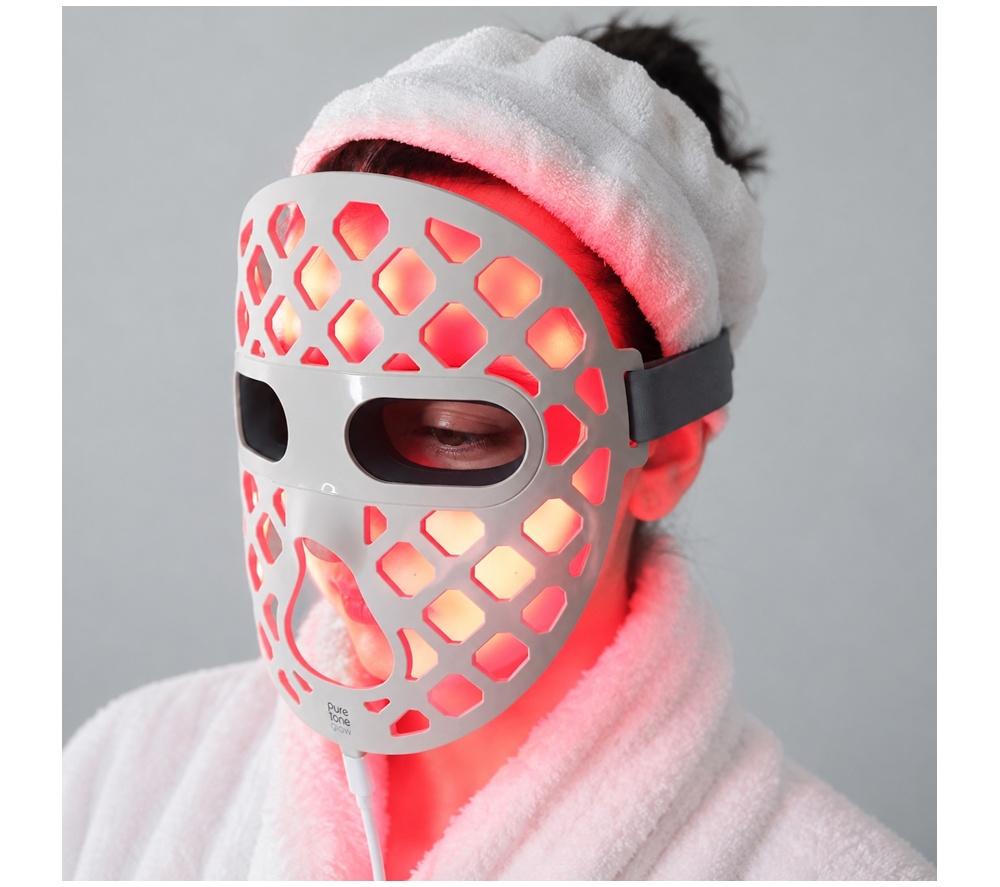 PURE TONE Glow LED Light Therapy Face Mask - White image number 7 of 7