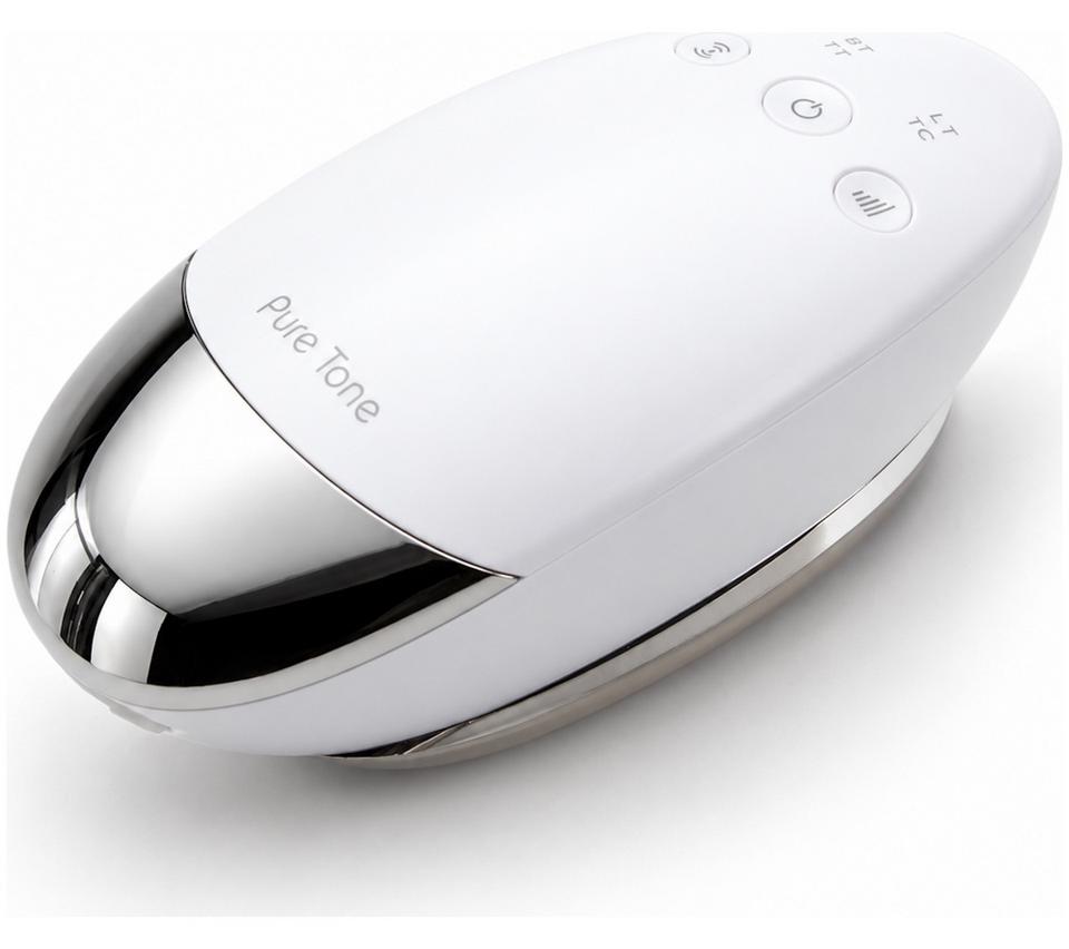 PURE TONE Radiance Pod 7-in-1 Skin Lifting & Tightening Tool - White & Silver