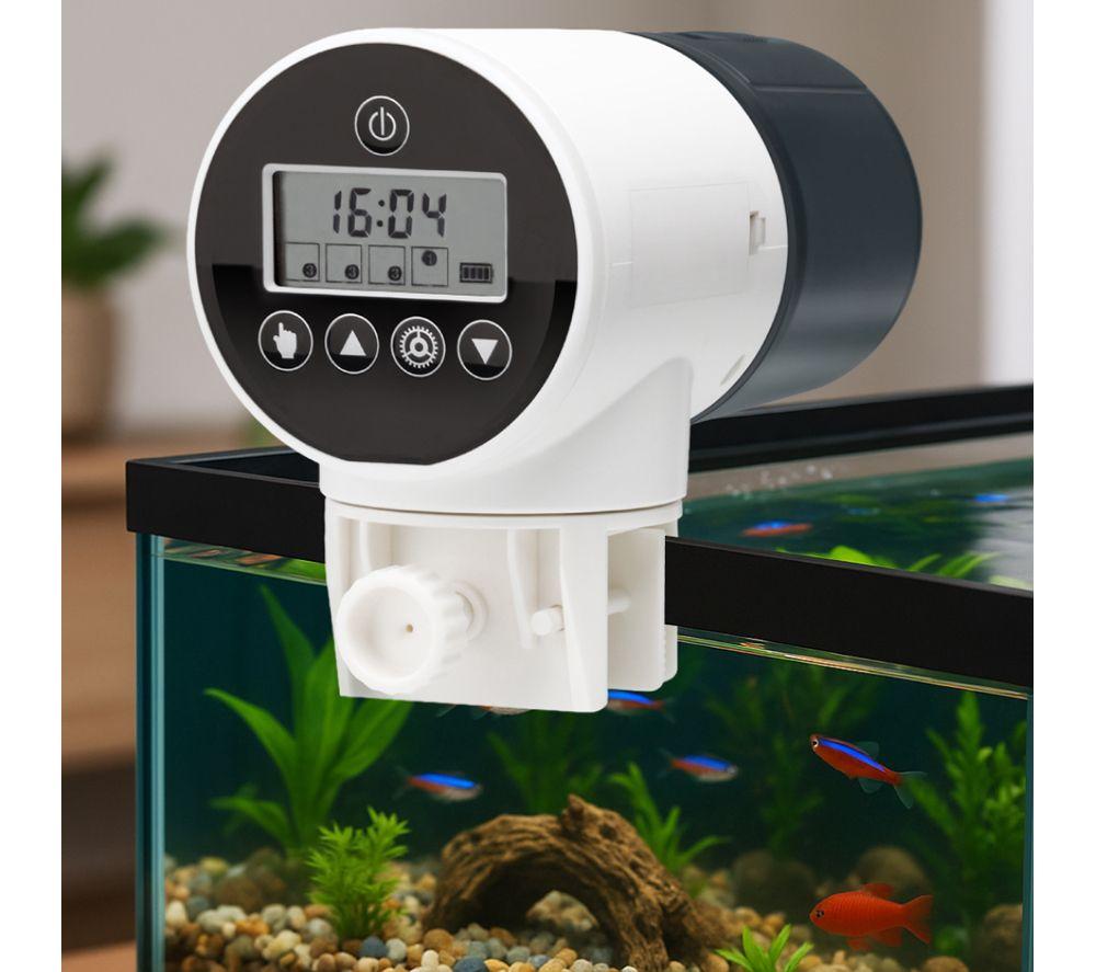NOERDEN Bubbly Automatic Fish Feeder - White & Black image number 2 of 5