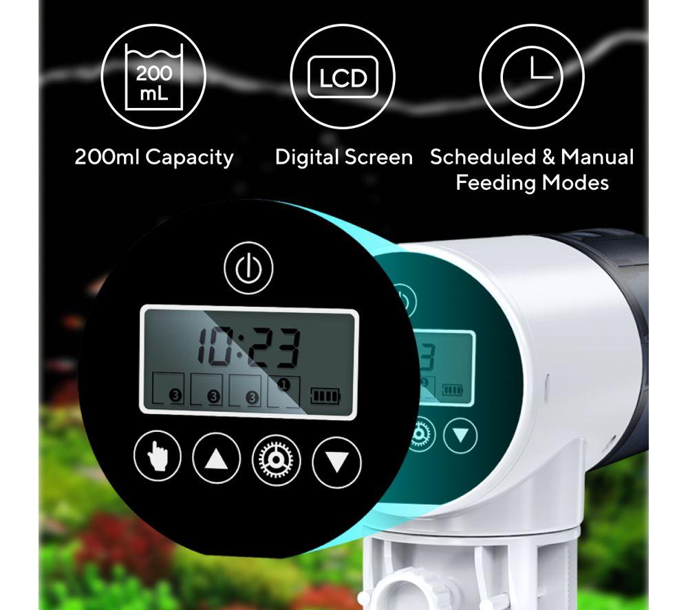 NOERDEN Bubbly Automatic Fish Feeder - White & Black image number 3 of 5