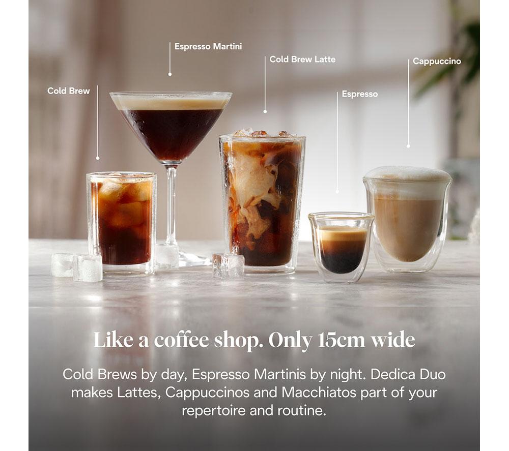 DELONGHI Dedica Duo EC890.W Coffee Machine - White image number 4 of 12