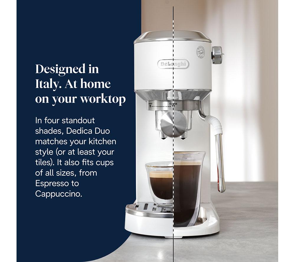 DELONGHI Dedica Duo EC890.W Coffee Machine - White image number 7 of 12