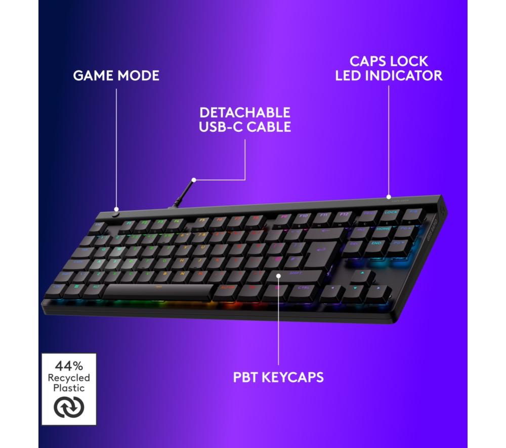 LOGITECH G515 Rapid TKL Gaming Keyboard - Black image number 6 of 9
