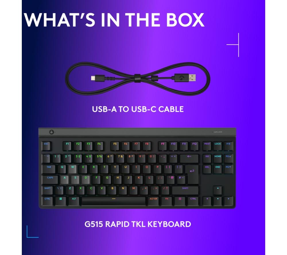 Buy LOGITECH G515 Rapid TKL Gaming Keyboard - Black | Currys