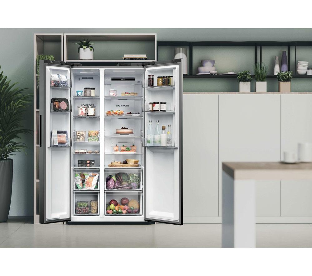 HOOVER H-FRIDGE 700 Maxi HONSQ2T918EXK American-Style Fridge Freezer - Silver image number 7 of 8