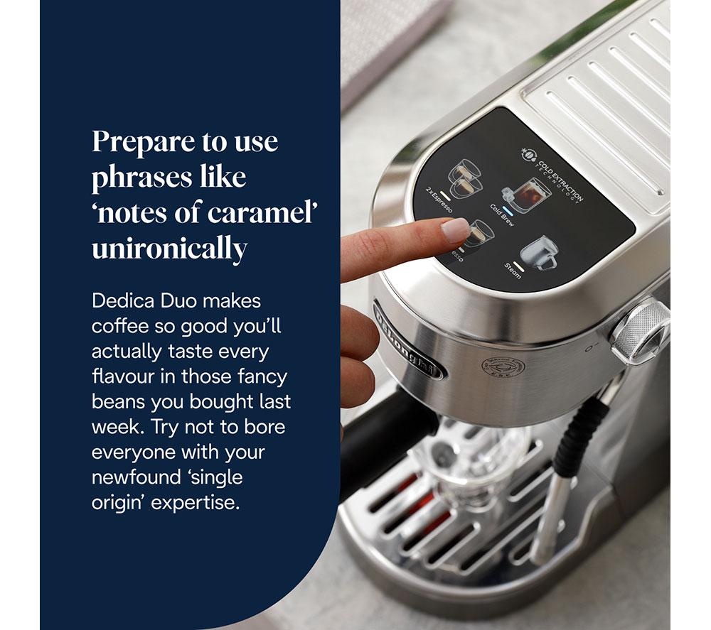 DELONGHI Dedica Duo EC890.M Coffee Machine - Metal image number 2 of 9