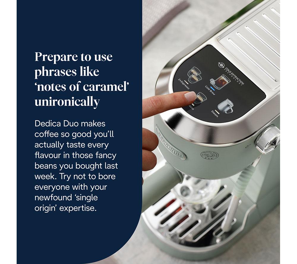 DELONGHI Dedica Duo EC890.GR Coffee Machine - Green image number 2 of 9