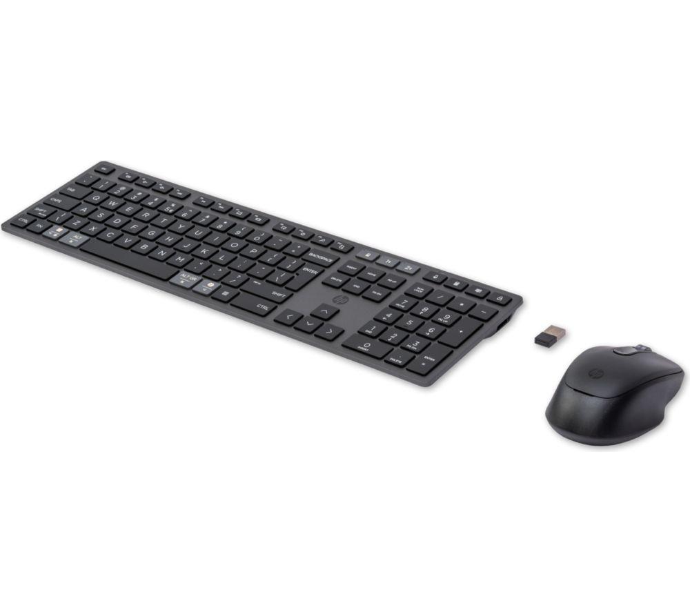 HP 720 Multi-Device Ultra-Fast Rechargeable Wireless Keyboard & Mouse Set - Black image number 2 of 6
