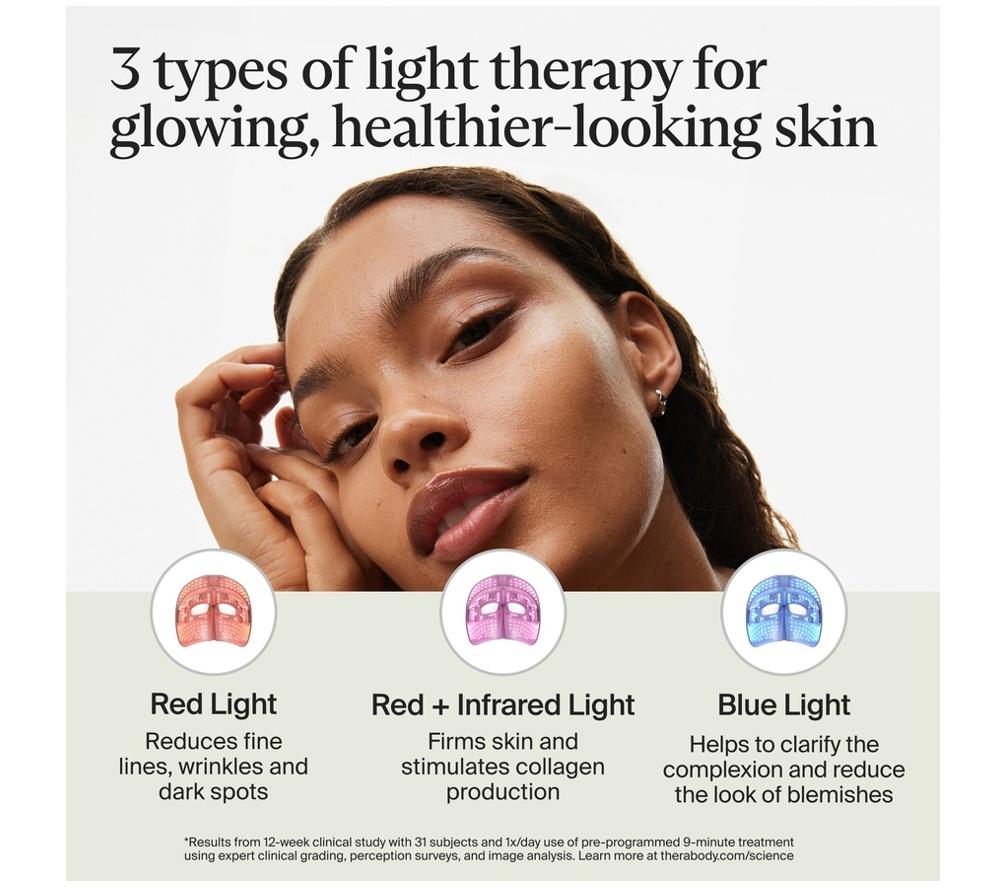 THERABODY Mask Glo LED Face Mask - White image number 5 of 12