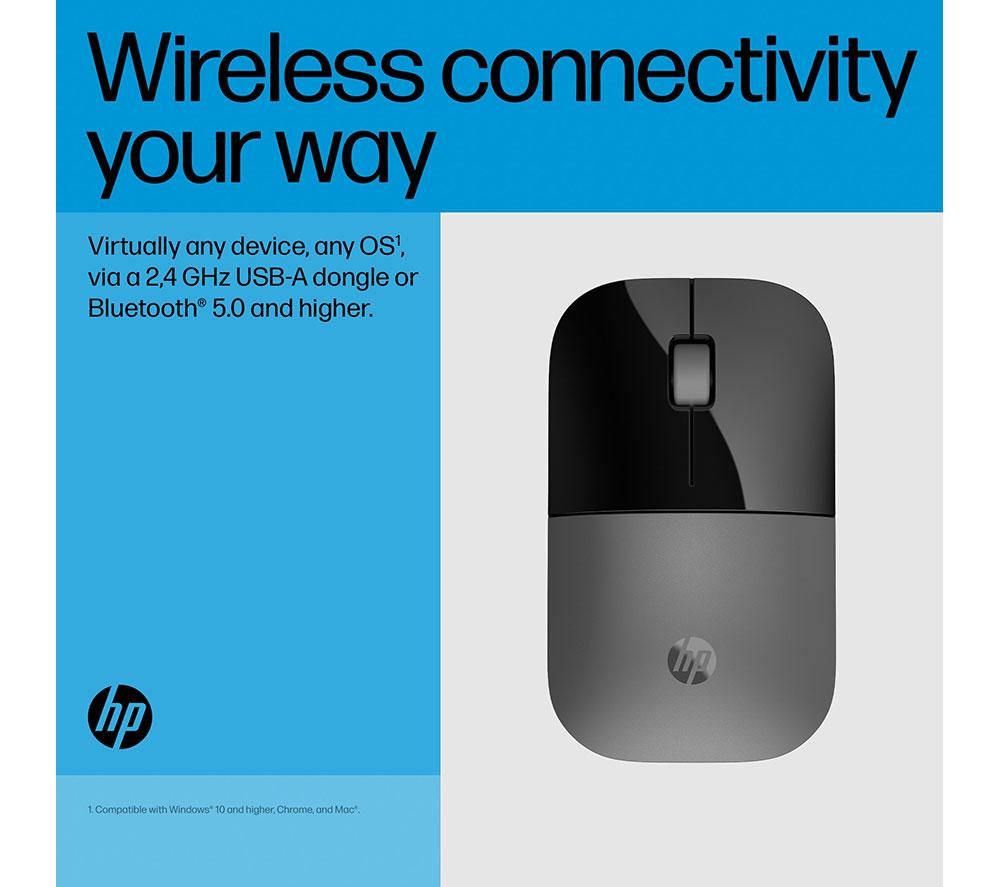 HP Z3700 Wireless Optical Mouse - Silver image number 4 of 7
