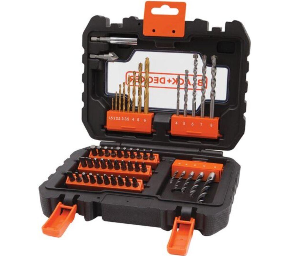 BLACK + DECKER A7232-XJ 50-Piece Drill Bit Set - Black