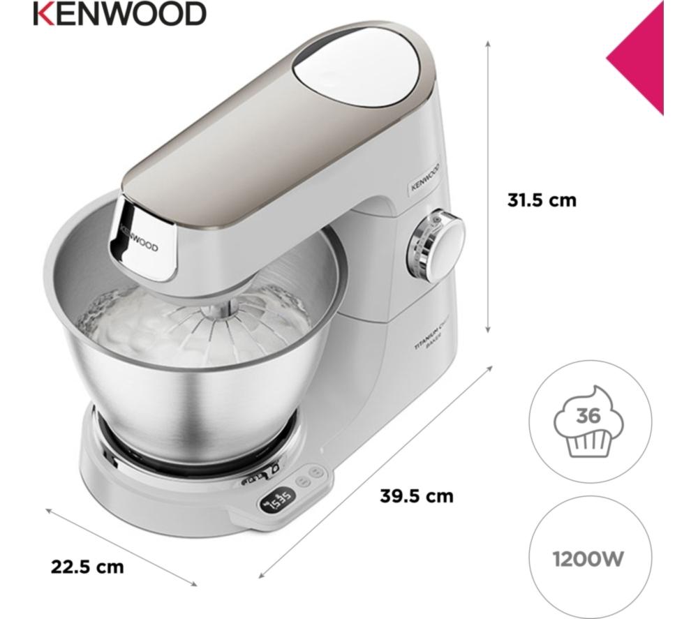 KENWOOD Titanium Chef Baker KVC65.001WH Stand Mixer - White image number 5 of 9