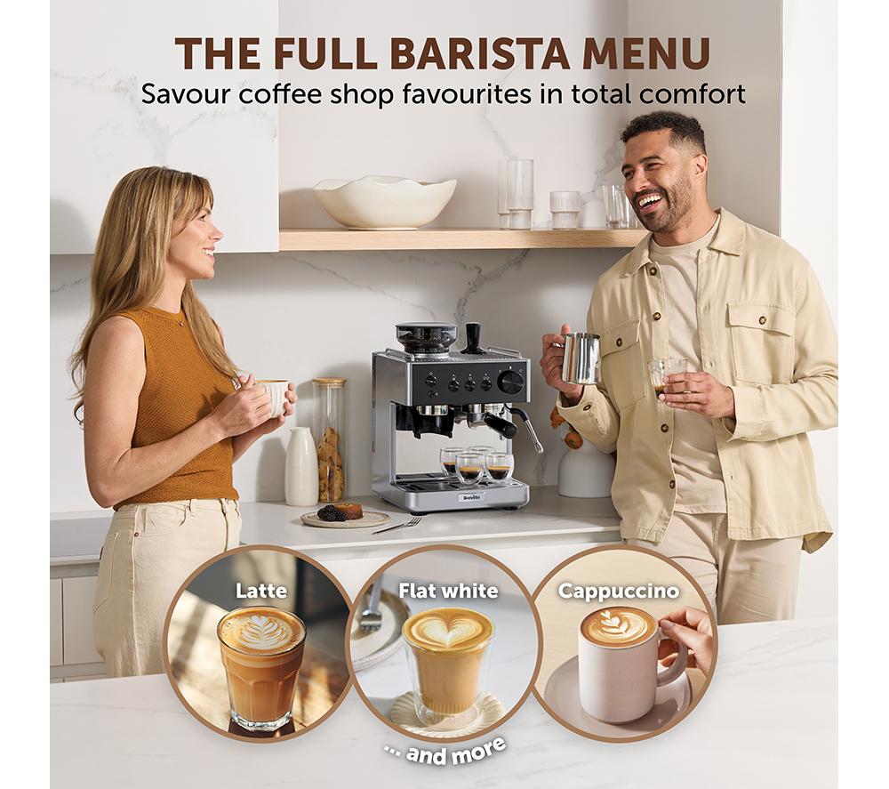 BREVILLE Barista Classic VCF186 Bean to Cup Coffee Machine - Stainless Steel image number 5 of 7