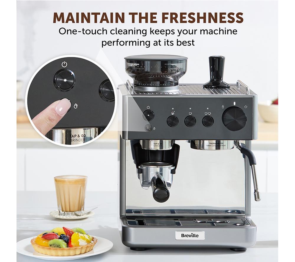 BREVILLE Barista Classic VCF186 Bean to Cup Coffee Machine - Stainless Steel image number 6 of 7