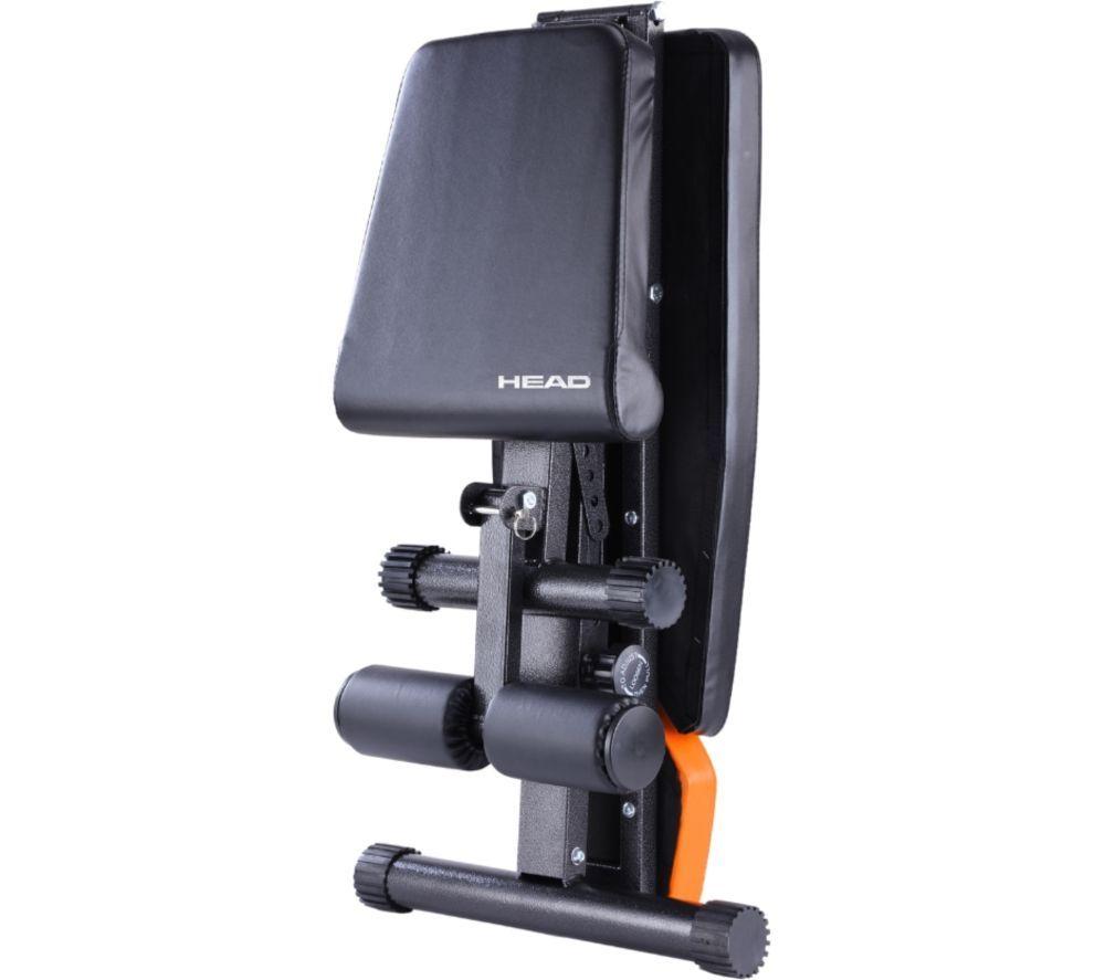 HEAD HA369 Foldable Fitness Bench - Black & Orange image number 2 of 4