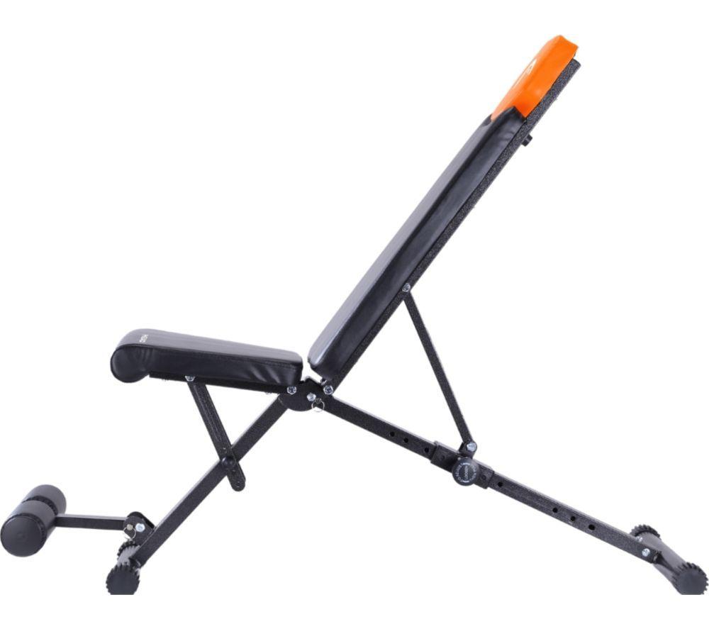 HEAD HA369 Foldable Fitness Bench - Black & Orange image number 3 of 4