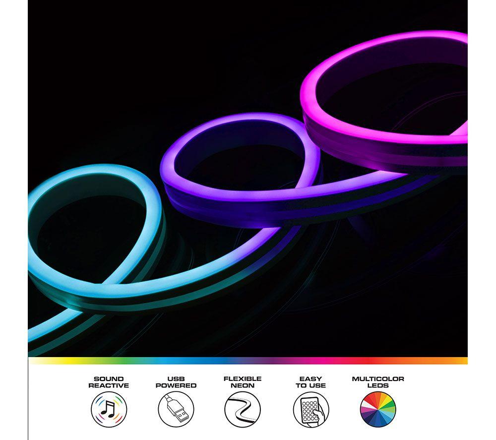 MONSTER Basics Sound Reactive Neon RGB LED Light Strip - 2 m / 6.5 ft image number 3 of 3