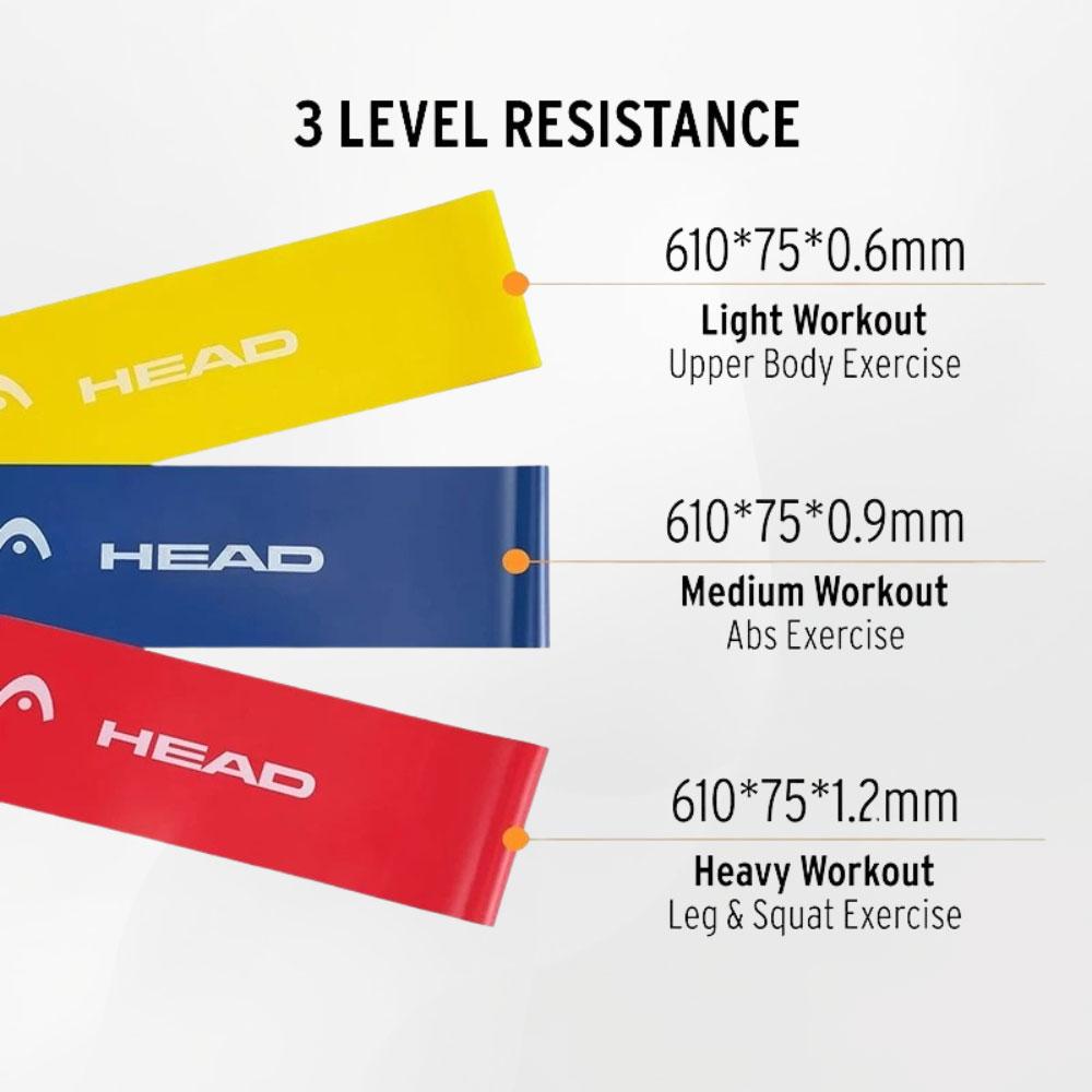 HEAD Elastic Resistance Band - Pack of 3 image number 6 of 7