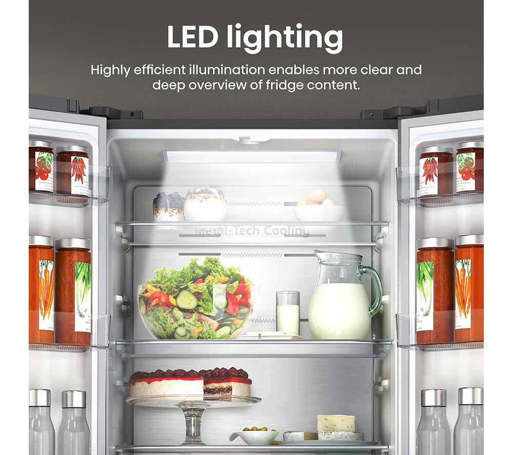 HISENSE PureFlat RF632N4AFE2 Fridge Freezer - Black Stainless Steel image number 4 of 13