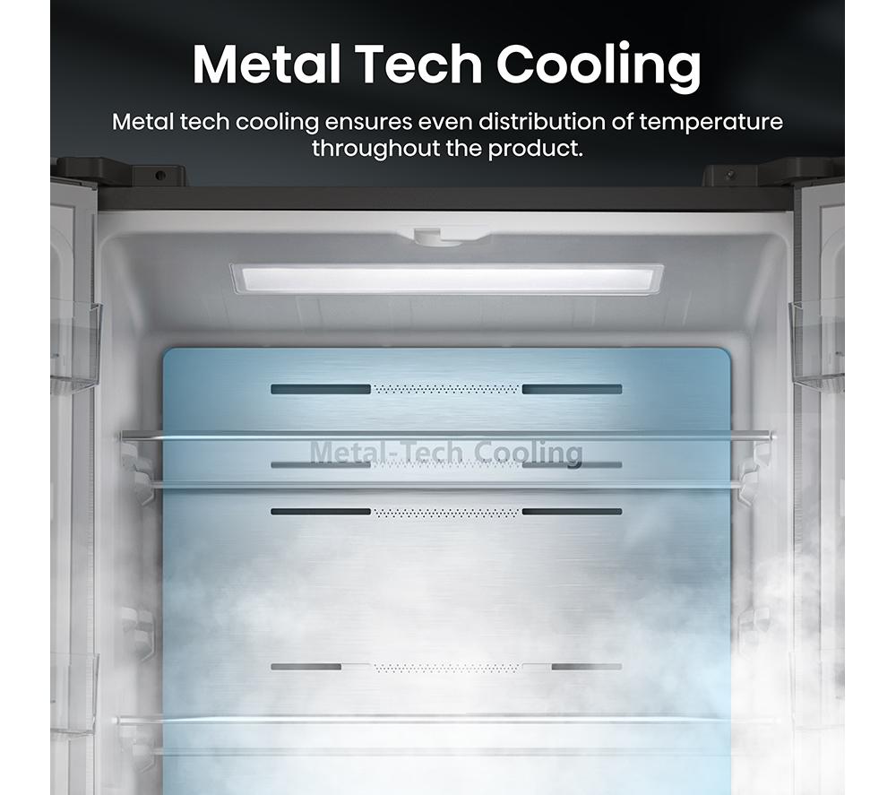 HISENSE PureFlat RF632N4AFE2 Fridge Freezer - Black Stainless Steel image number 6 of 13