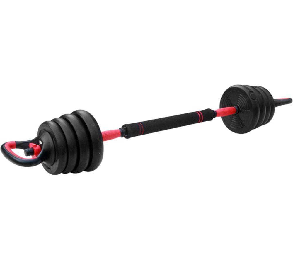 FITPADDY 3-in-1 Barbell Weight Set - Red & Black image number 3 of 4
