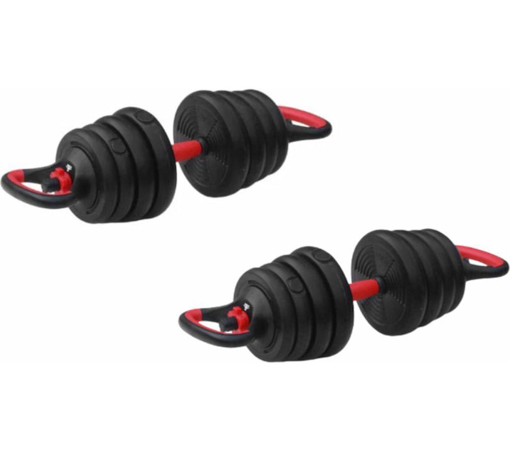 FITPADDY 3-in-1 Barbell Weight Set - Red & Black image number 4 of 4