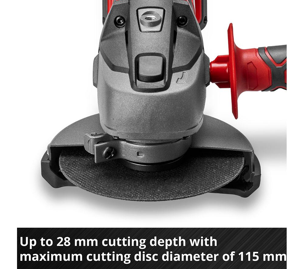 EINHELL TC-AG 18/115 Li-Solo Cordless Angle Grinder - Black & Red image number 6 of 10