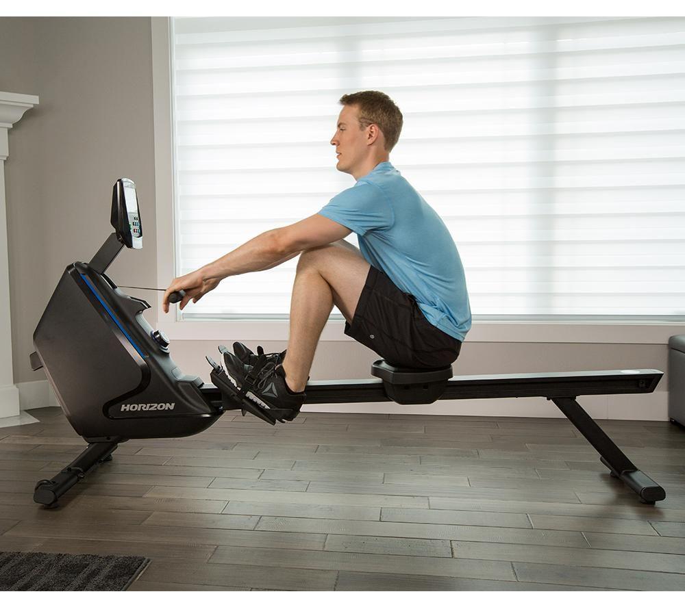 HORIZON FITNESS Oxford 6 Smart WiFi Rowing Machine - Black image number 4 of 6