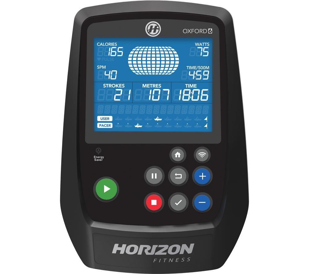 HORIZON FITNESS Oxford 6 Smart WiFi Rowing Machine - Black image number 6 of 6