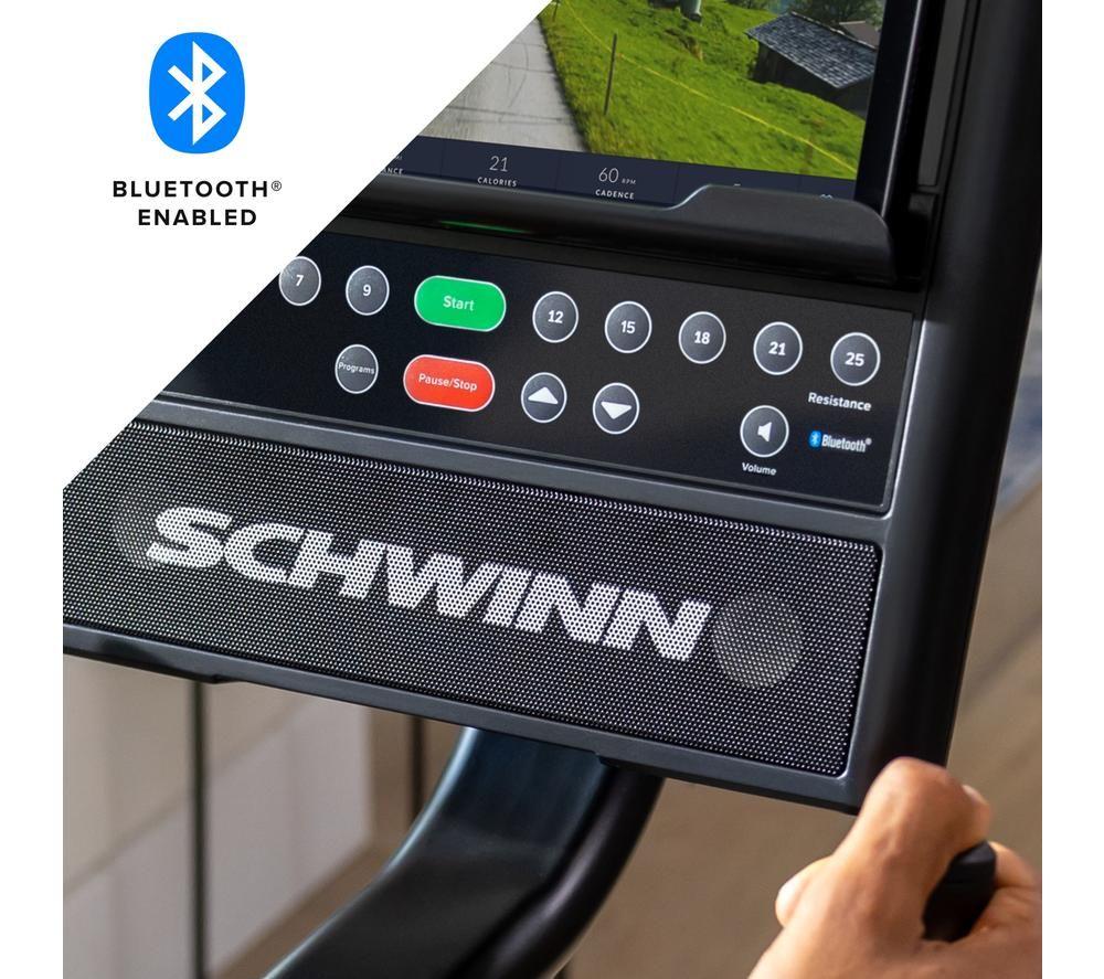 SCHWINN 590R Smart Bluetooth Recumbent Exercise Bike - Black & Grey image number 7 of 8