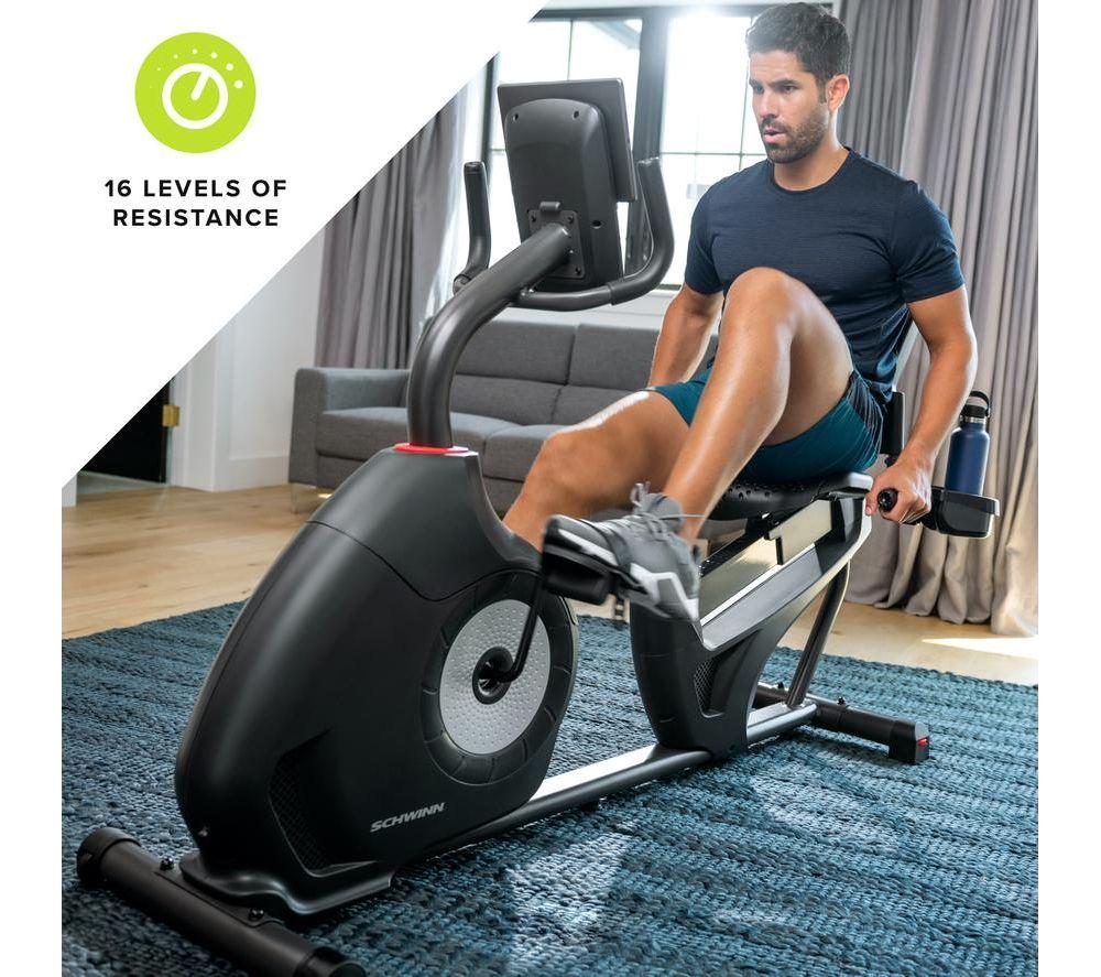 SCHWINN 510R Smart Bluetooth Recumbent Exercise Bike - Black & Grey image number 3 of 8