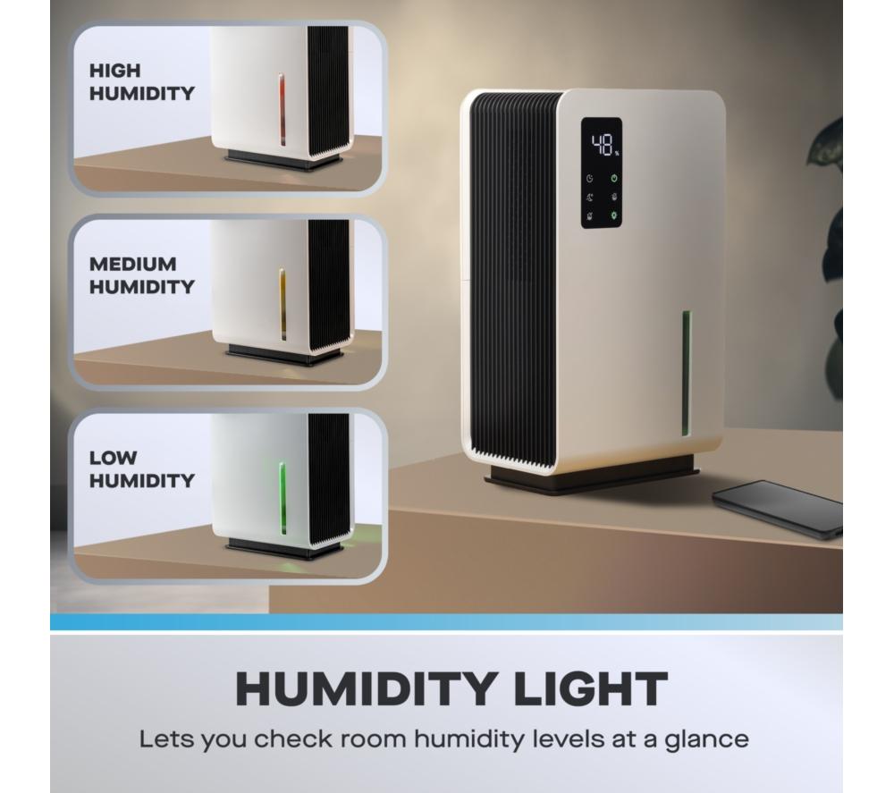 DAEWOO COL1657GE Dehumidifier with Air Purifier - White & Black image number 3 of 8