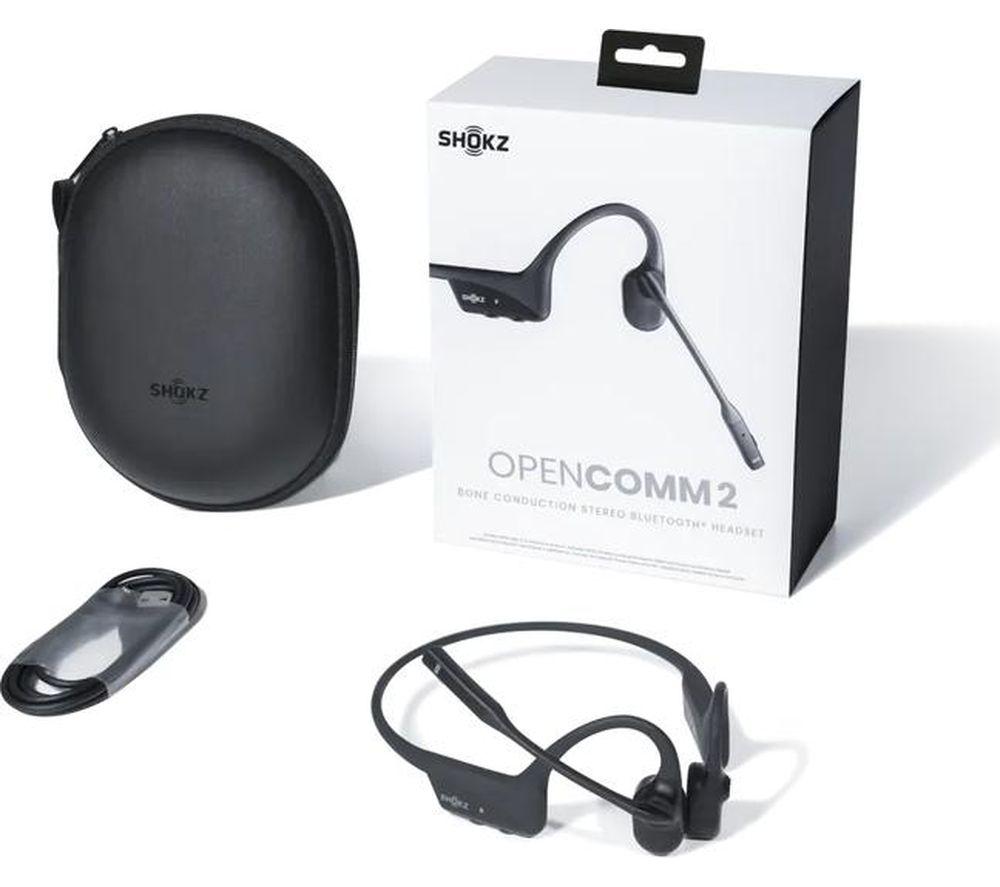 SHOKZ OpenComm2 Wireless Bluetooth Headset - Black image number 2 of 12
